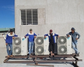 Lắp máy lạnh âm trần Nhà Hàng Tiệc cưới Long Sơn - Bà Rịa Vũng Tàu